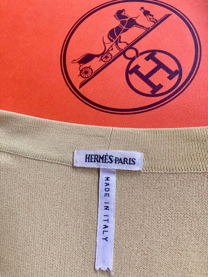 HERMES マルジェラ期　セリエボタン　バイカラーアンサンブル クリーニング済