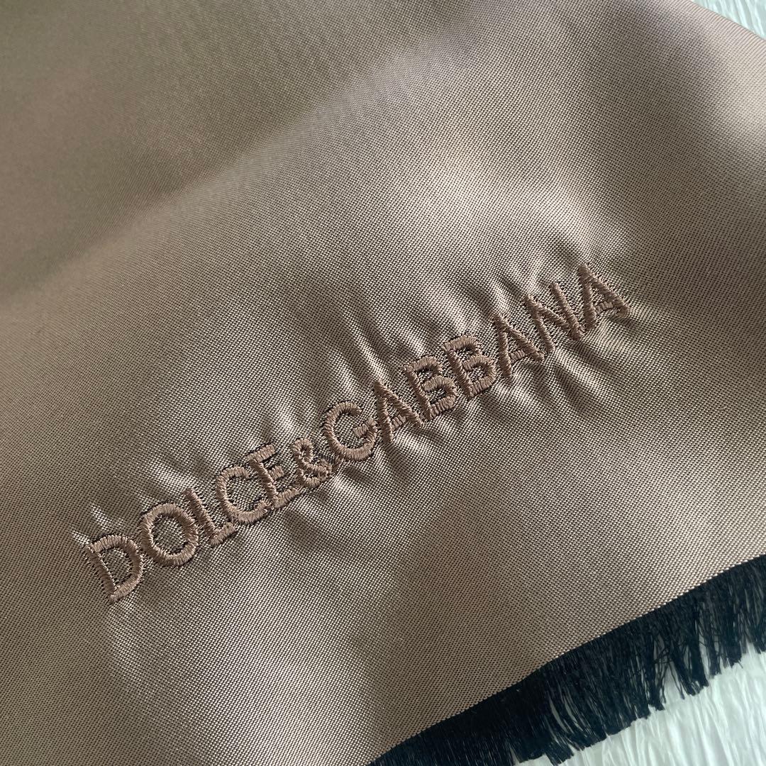 【タグ付、大判、和装にも】DOLCE&GABBANA シルク フリンジ ストール