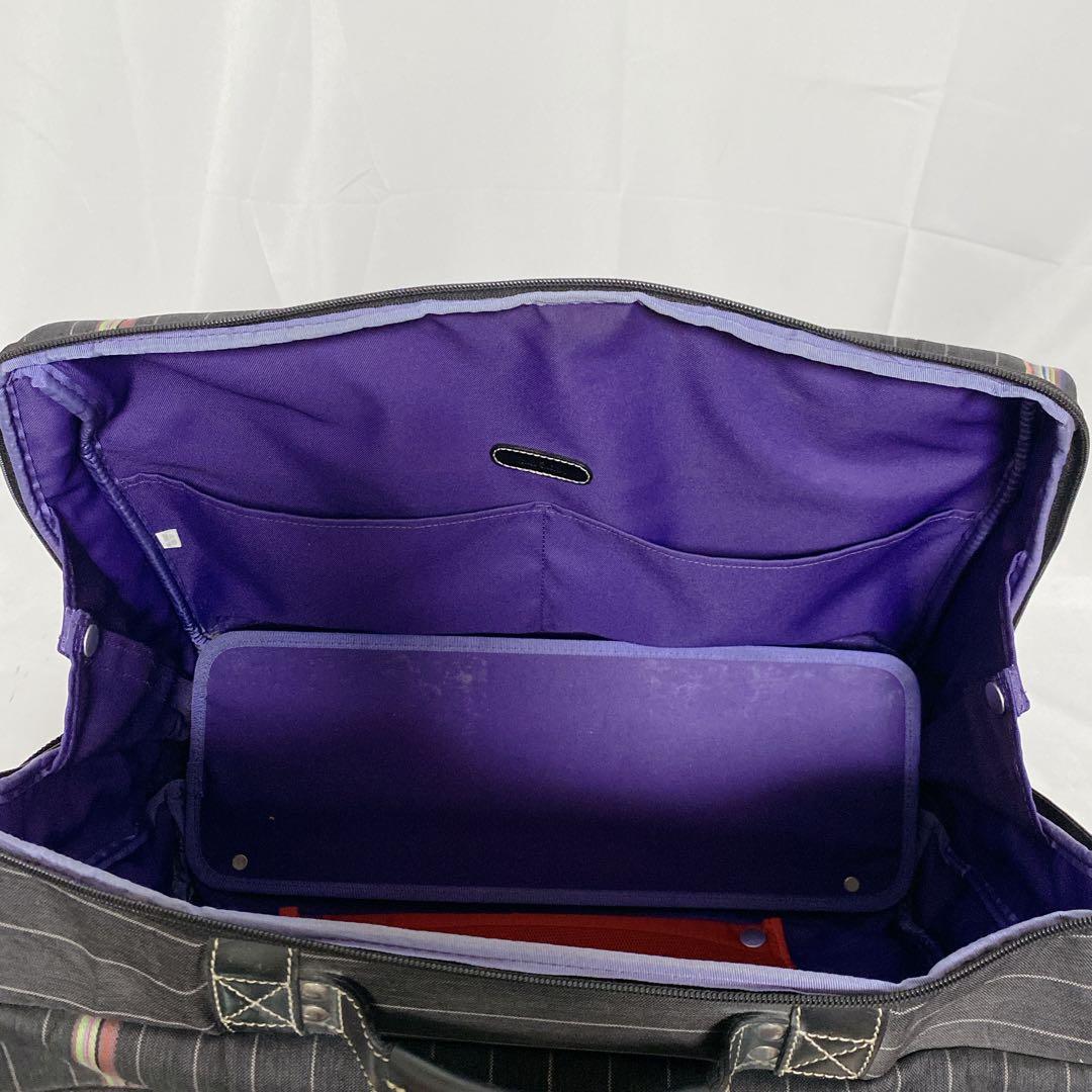 PaulSmithポールスミス　2WAYボストンバッグ　マルチストライプ　レザー