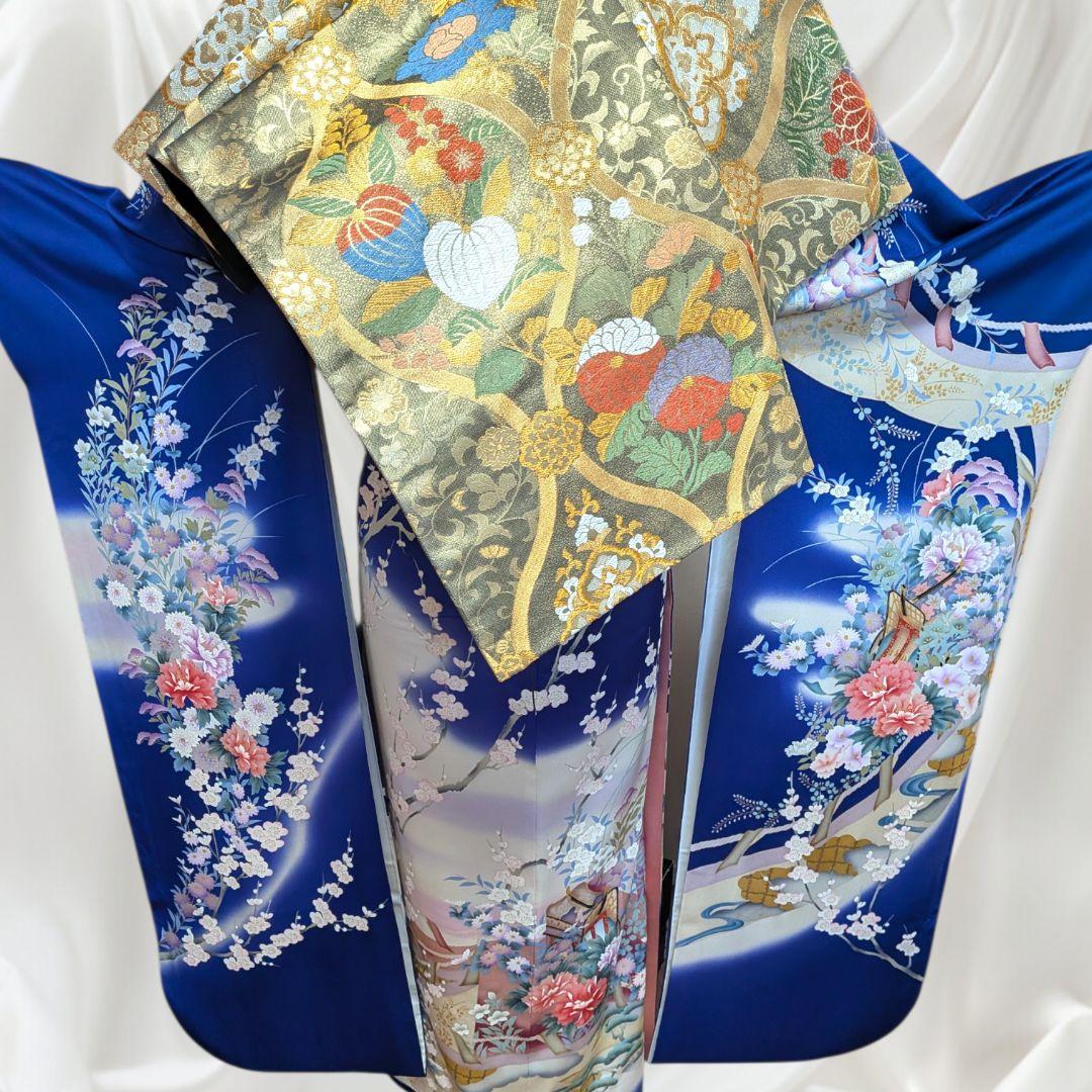 SALE中！振袖フルセット(7点)成人式・高級古典柄・金彩加工・高級手縫い