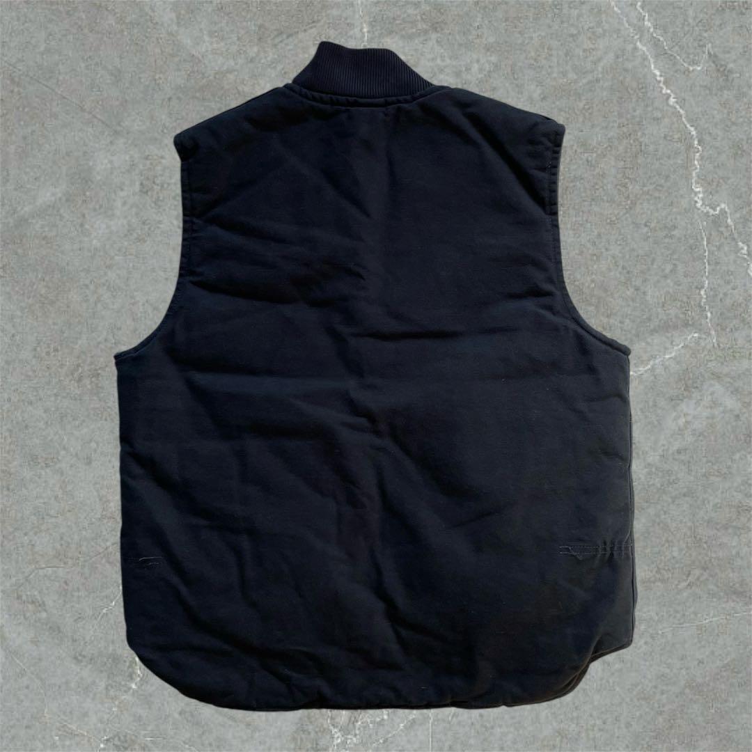 90s Carhartt USA製 ダックベスト ブラック 星タグ 腰ゴム 黒
