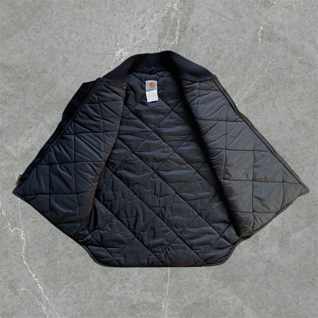 90s Carhartt USA製 ダックベスト ブラック 星タグ 腰ゴム 黒