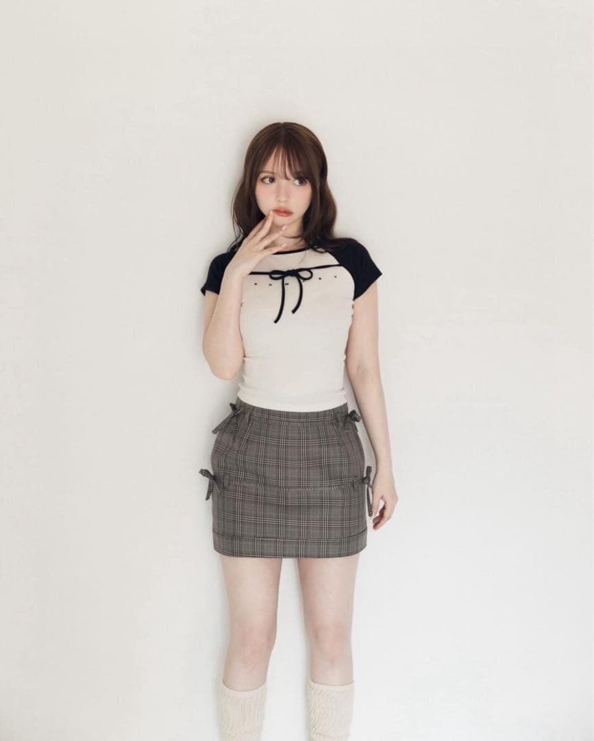 andmary（アンドマリー） Alma ribbon tops ブラック