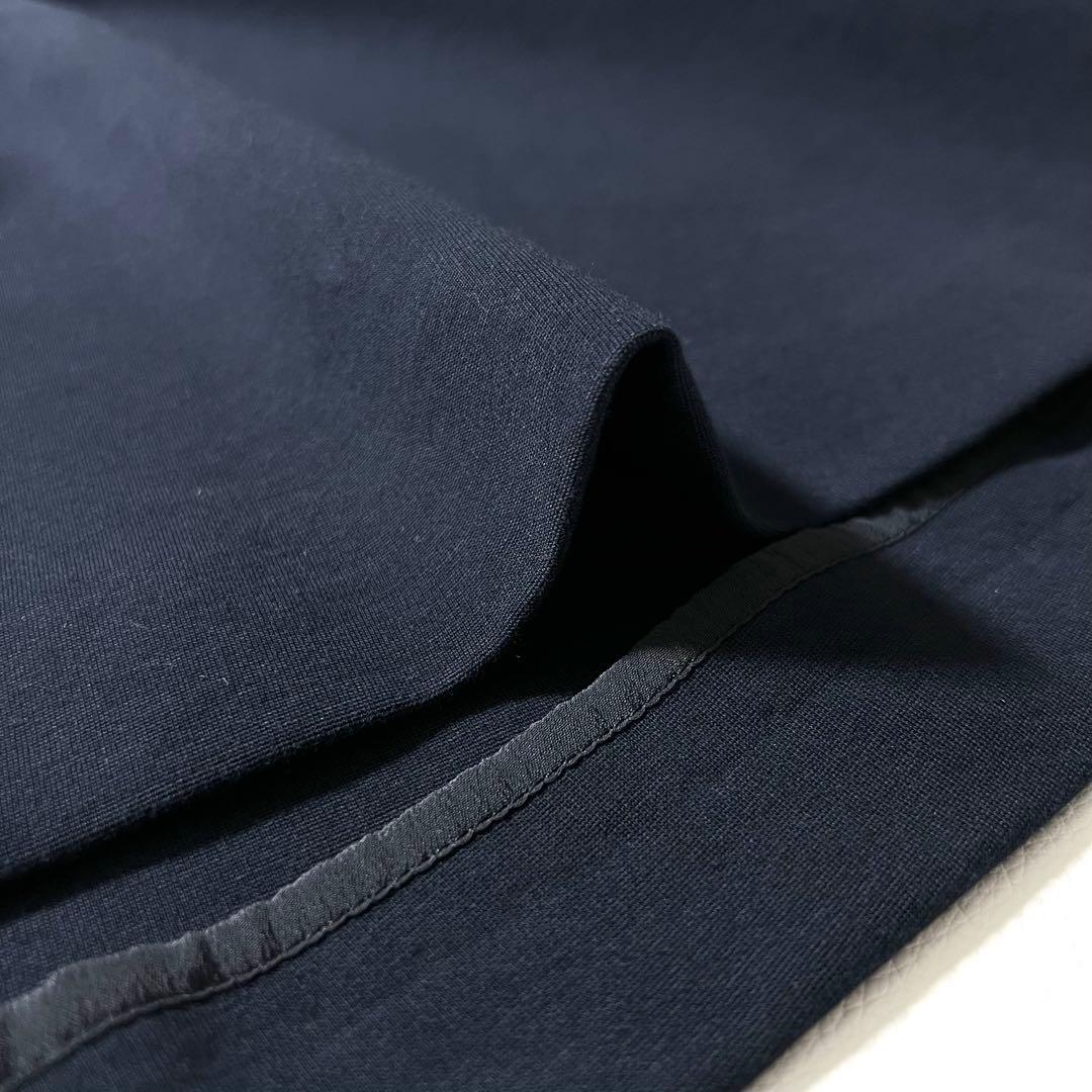 3417【美品】ブルネロクチネリ ロングスカート ストレッチ 紺 S