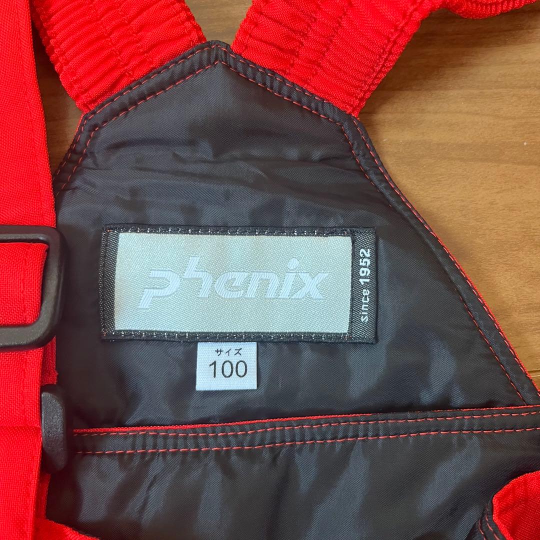 Phenix キッズ スキーウェア 青 赤 フード付き 90 100 110