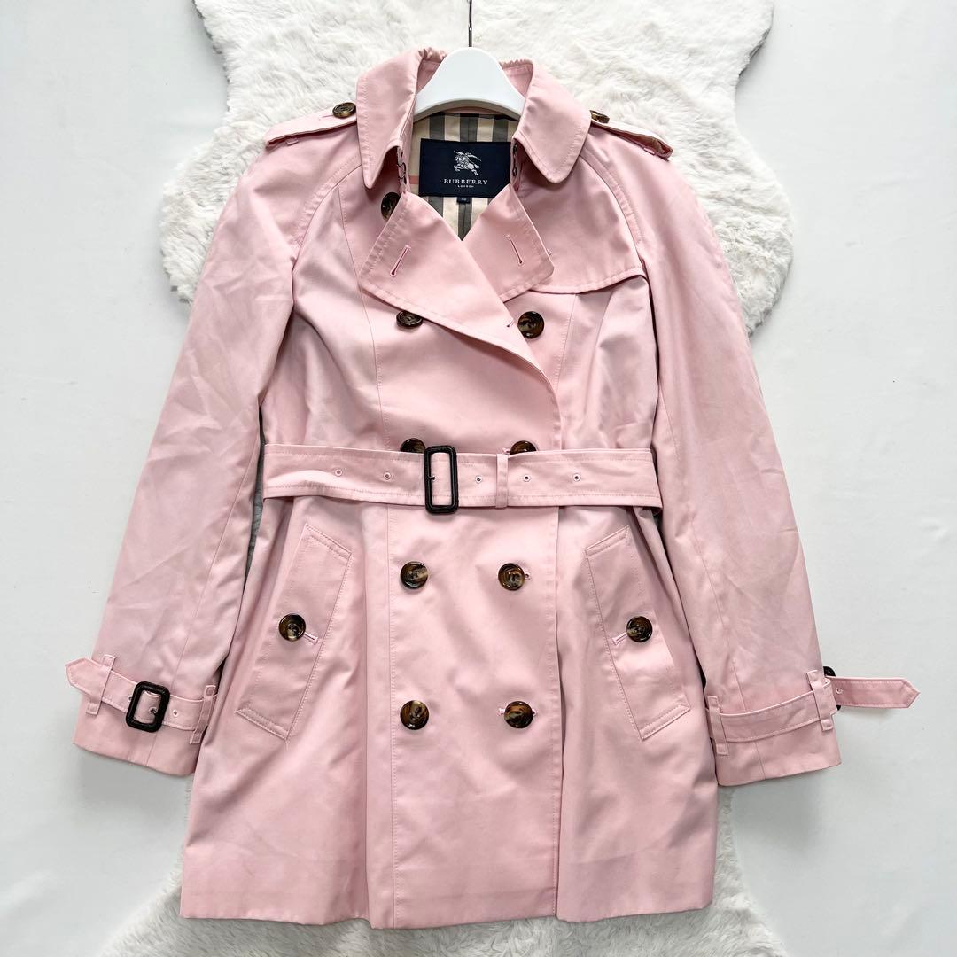 BURBERRY*バーバリーロンドン　トレンチコート　ピンク　ノバチェック　38