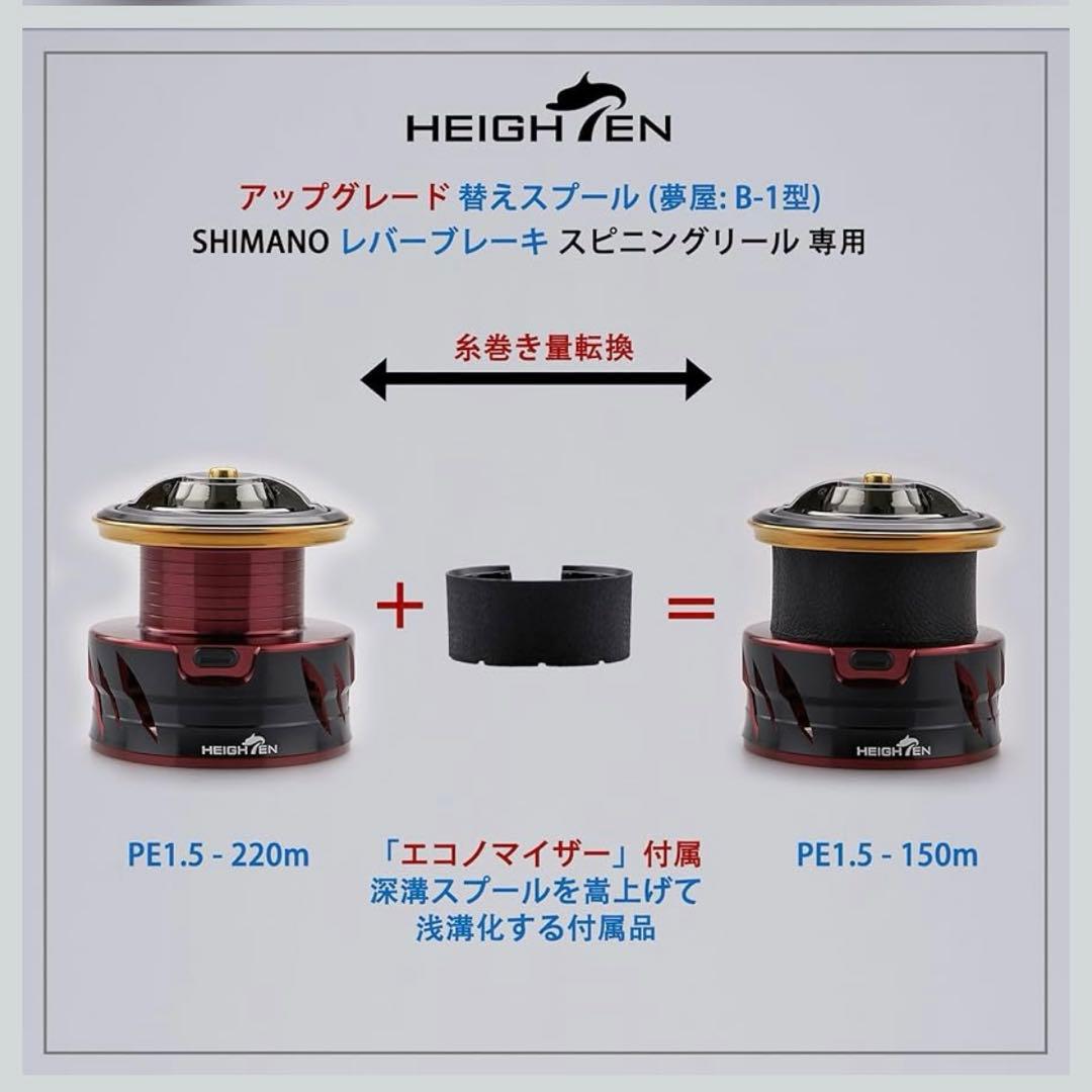 シマノレバーブレーキリール用スプール（HEIGHTEN製）