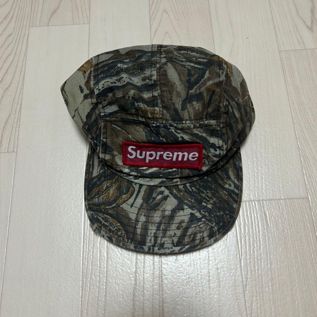 Supreme シュプリーム キャップ 迷彩 カモフラ 赤ボックスロゴ