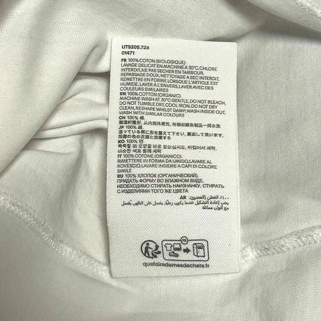 AMI PARIS アミパリス 刺繍ロゴ ロングスリーブ Tシャツ 白 ロンT