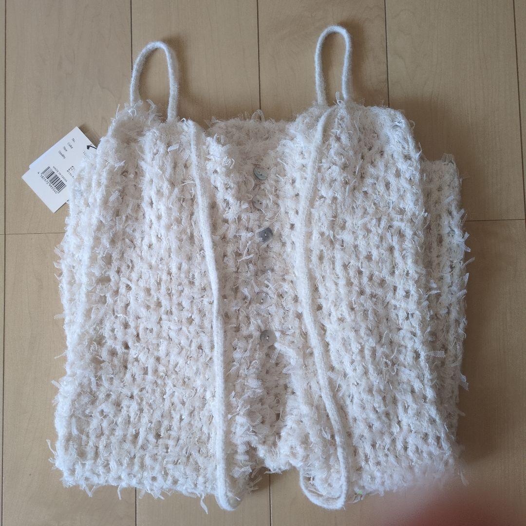 eaphi RIBBON YARN MESH CAMISOLE 新品