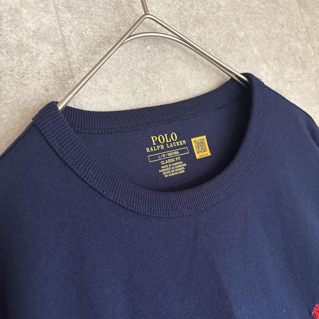 未使用品 Polo Ralph Lauren ジャージーTシャツ ネイビー L