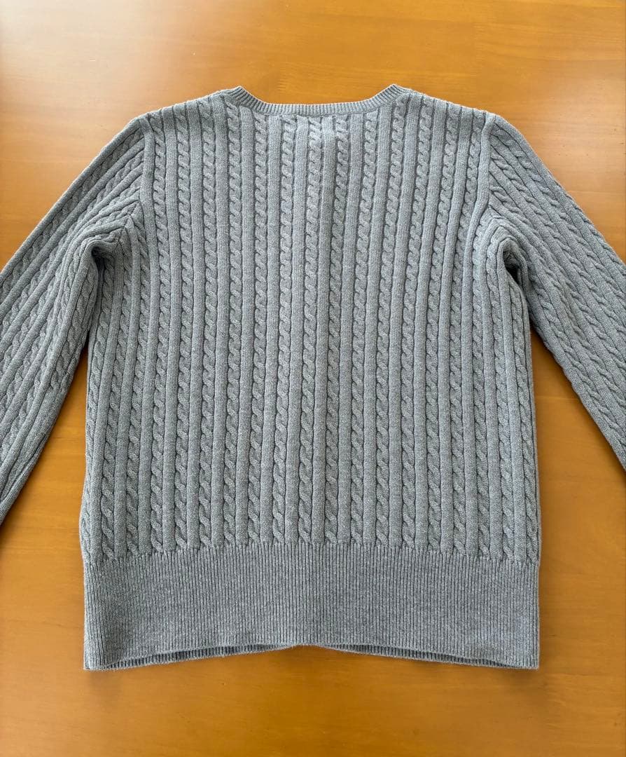 ポロ ラルフローレン ケーブル ニット カーディガン グレー