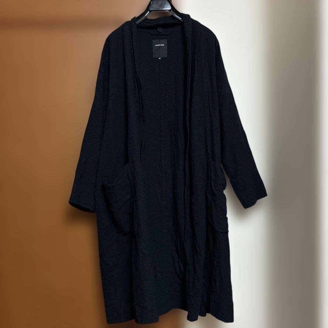 pas de calais ネイビー ロングコート 36