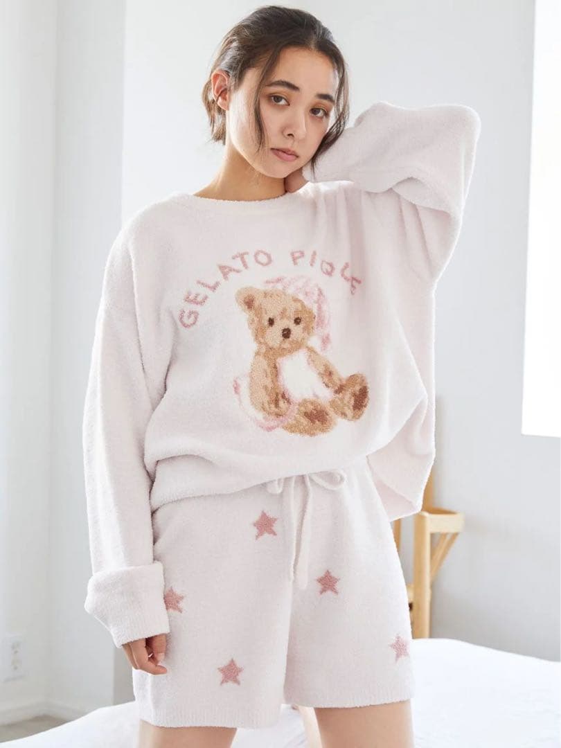 ジェラートピケ GOOD NIGHT BEARプルオーバー&ショートパンツ