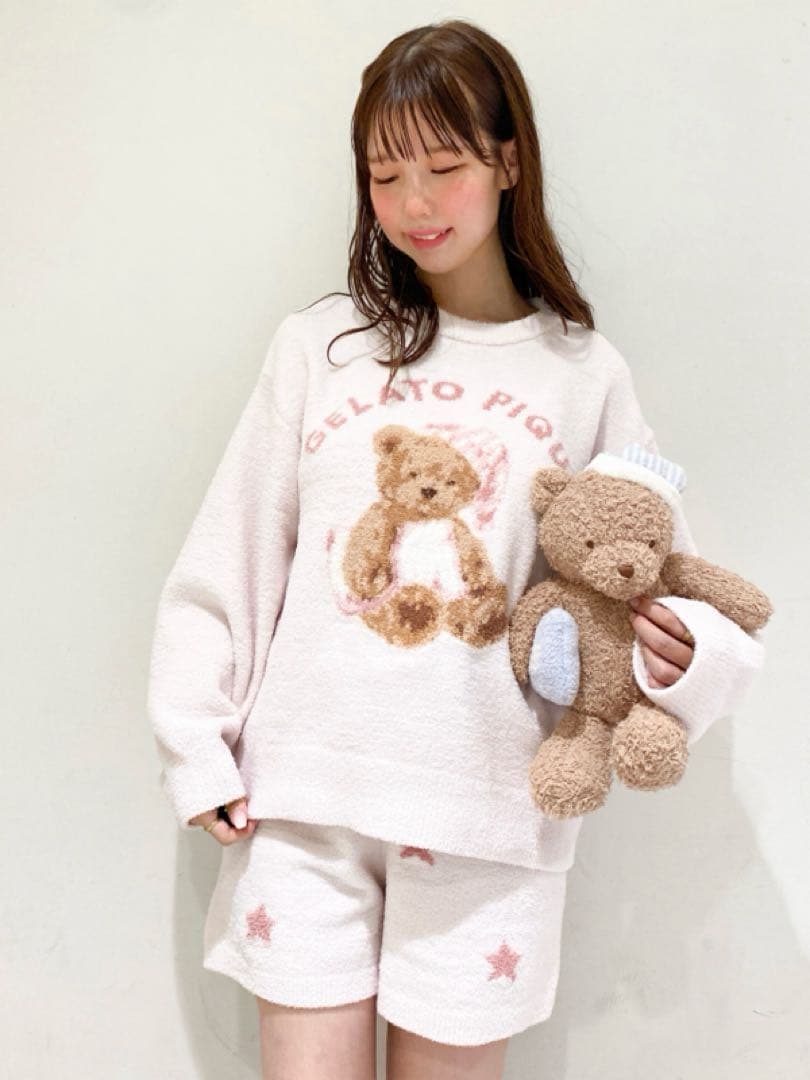 ジェラートピケ GOOD NIGHT BEARプルオーバー&ショートパンツ