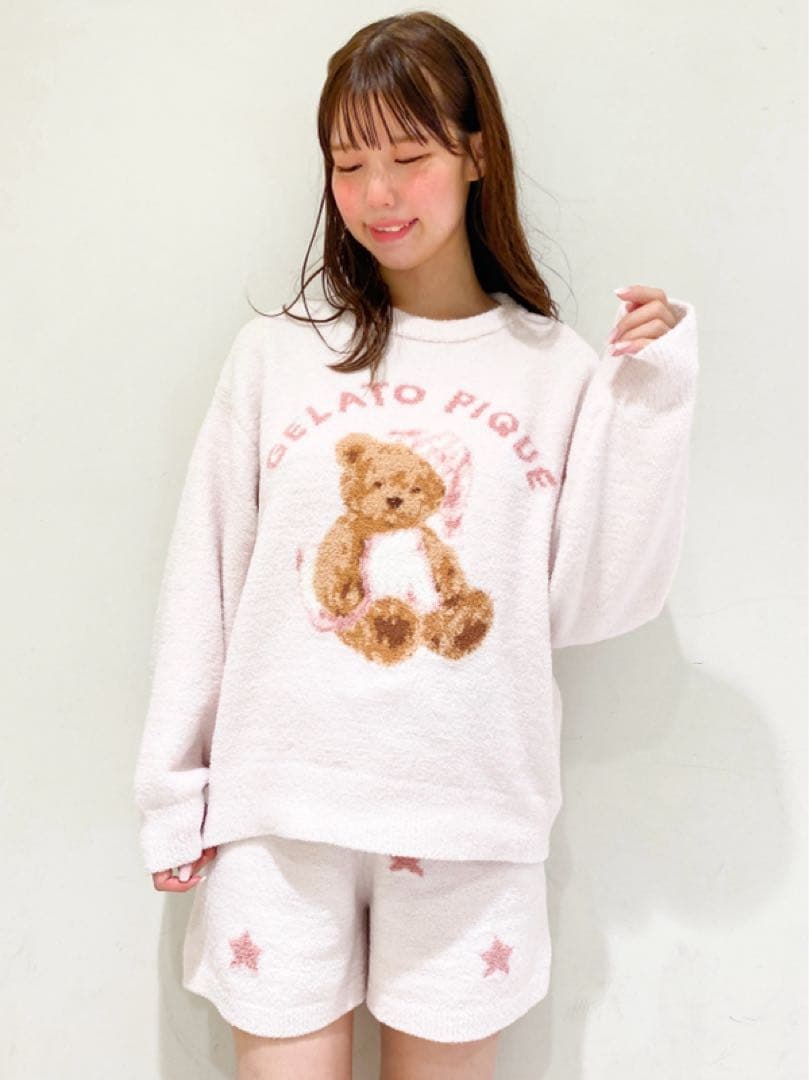 ジェラートピケ GOOD NIGHT BEARプルオーバー&ショートパンツ