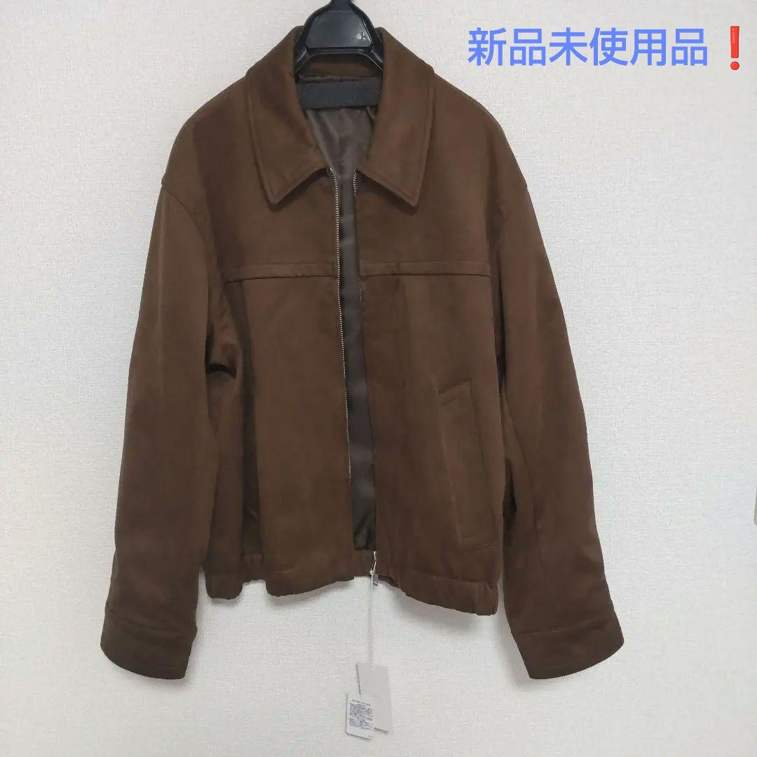 WYM FAUX SUEDE ZIP BLOUSON ブラウン M ウィム