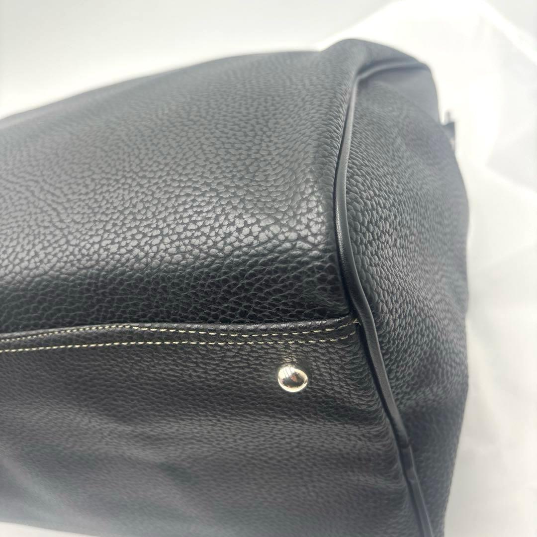 [美品] ピエールカルダン× エース　ボストンバッグ　2way シボ革　黒