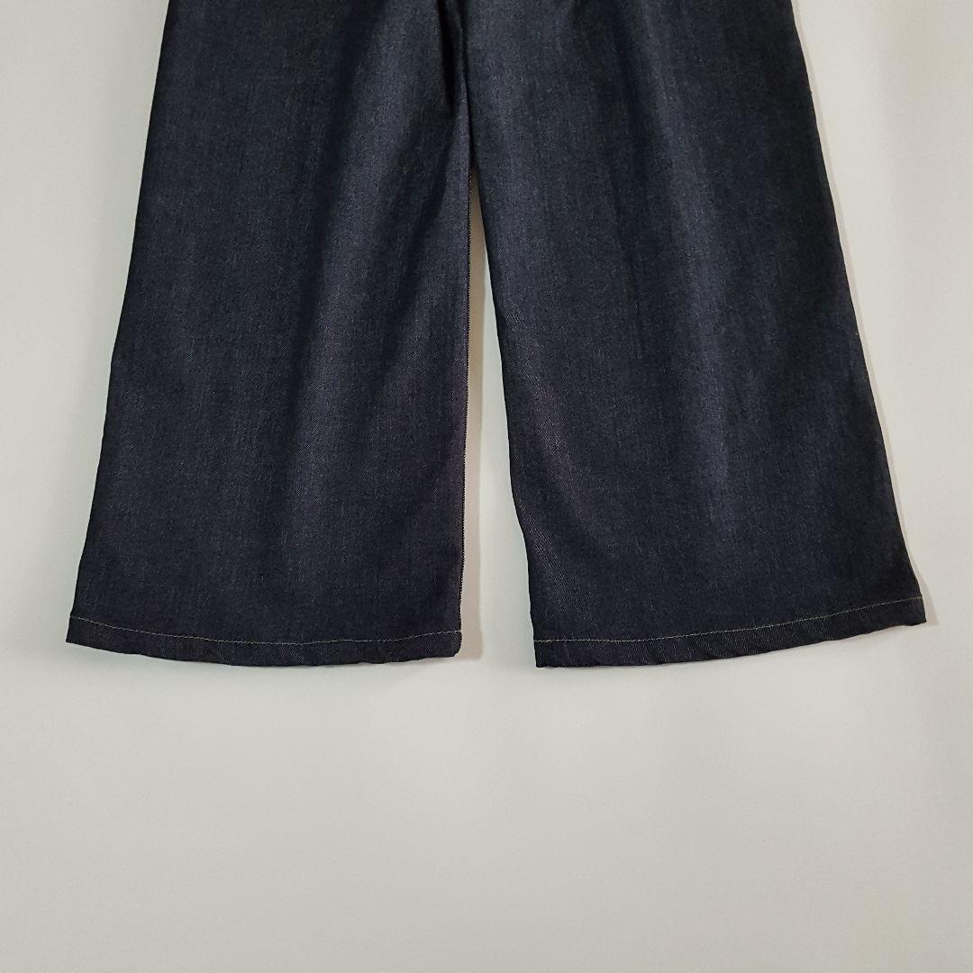 サムシング LISA WIDE ワイド デニムパンツ インディゴ 濃紺 Mサイズ