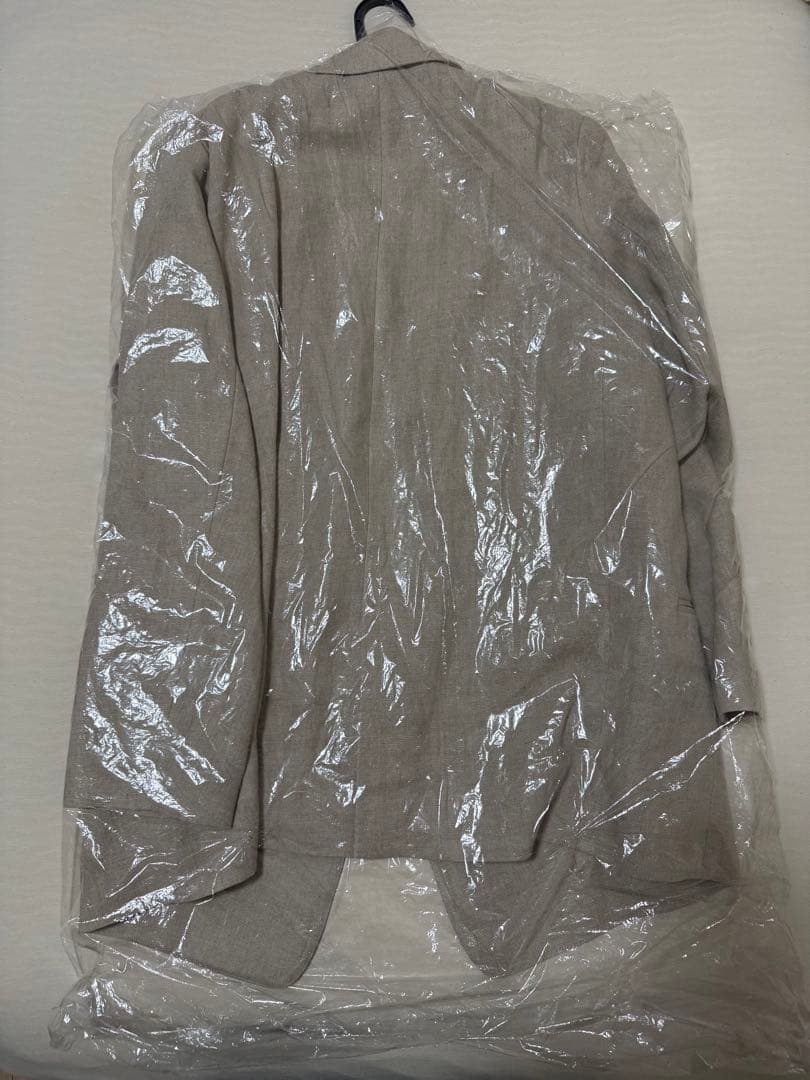新品タグ付】ラウンジドレス リネンダブルジャケット ブラック