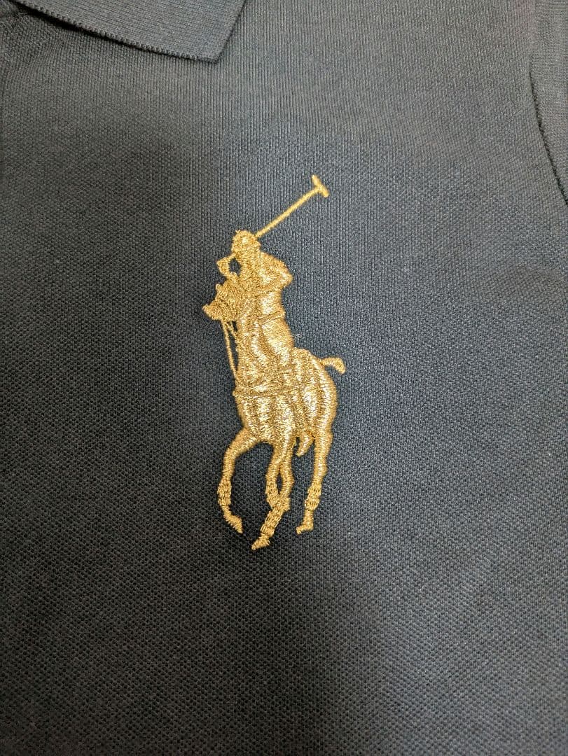 値下げ　新品　POLORALPHLAUREN　ポロシャツGOLDロゴ　Lサイズ