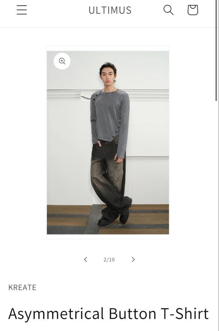 【美品】ULTIMUS KREATE Button T-Shirt