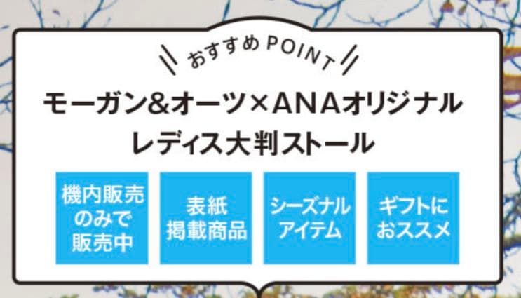 ANAオリジナル　モーガン＆オーツ レディース ラムズウールストール