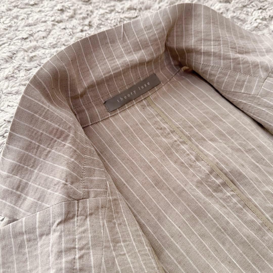 セオリーリュクス：美品【リネン＆レーヨン混×ストレッチ】ダブルブレストジャケット