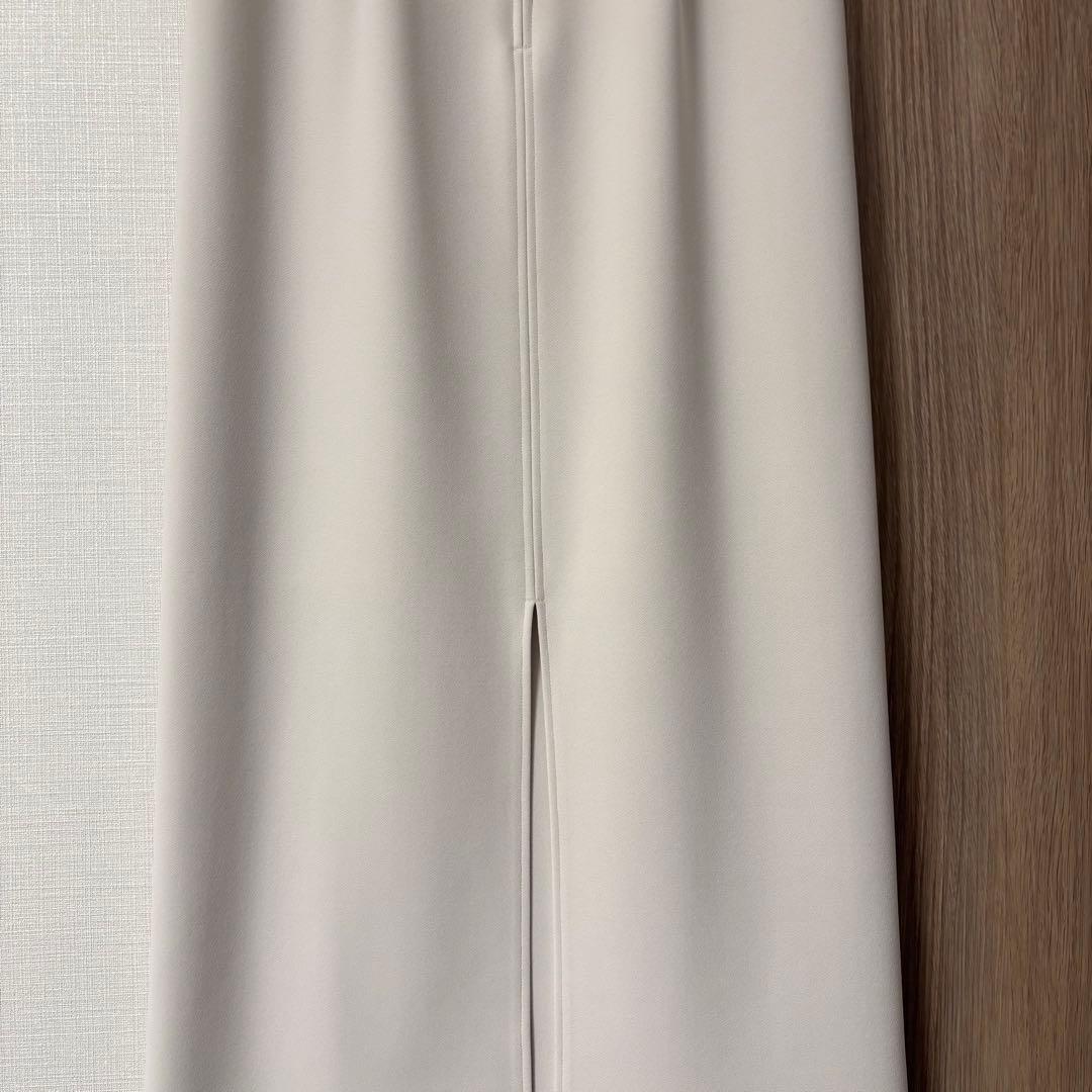NOBLE コンフォートジャージーライクカラータイトスカート ホワイト 40
