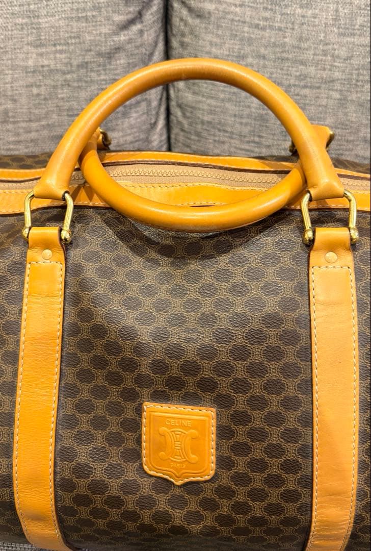 CELINE オールド セリーヌ マカダム ボストンバッグ ヴィンテージ