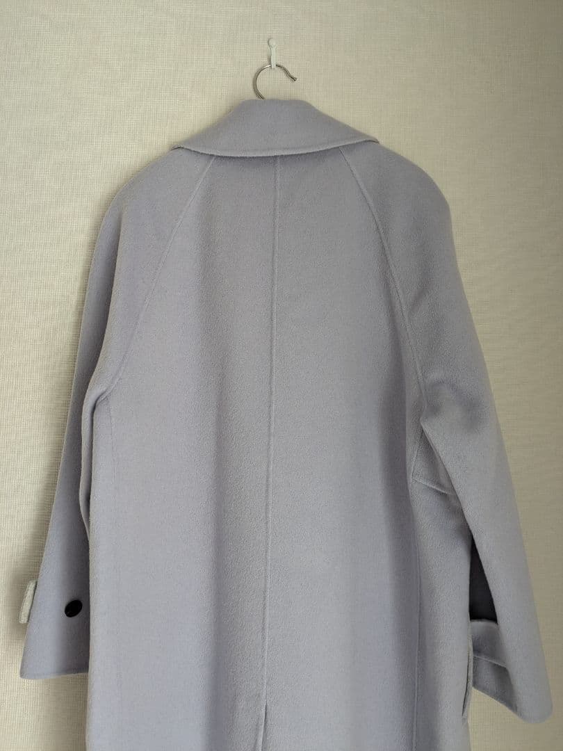 theory luxe 定価9.8万 ウールカシミヤリバーコート パープルヘザー