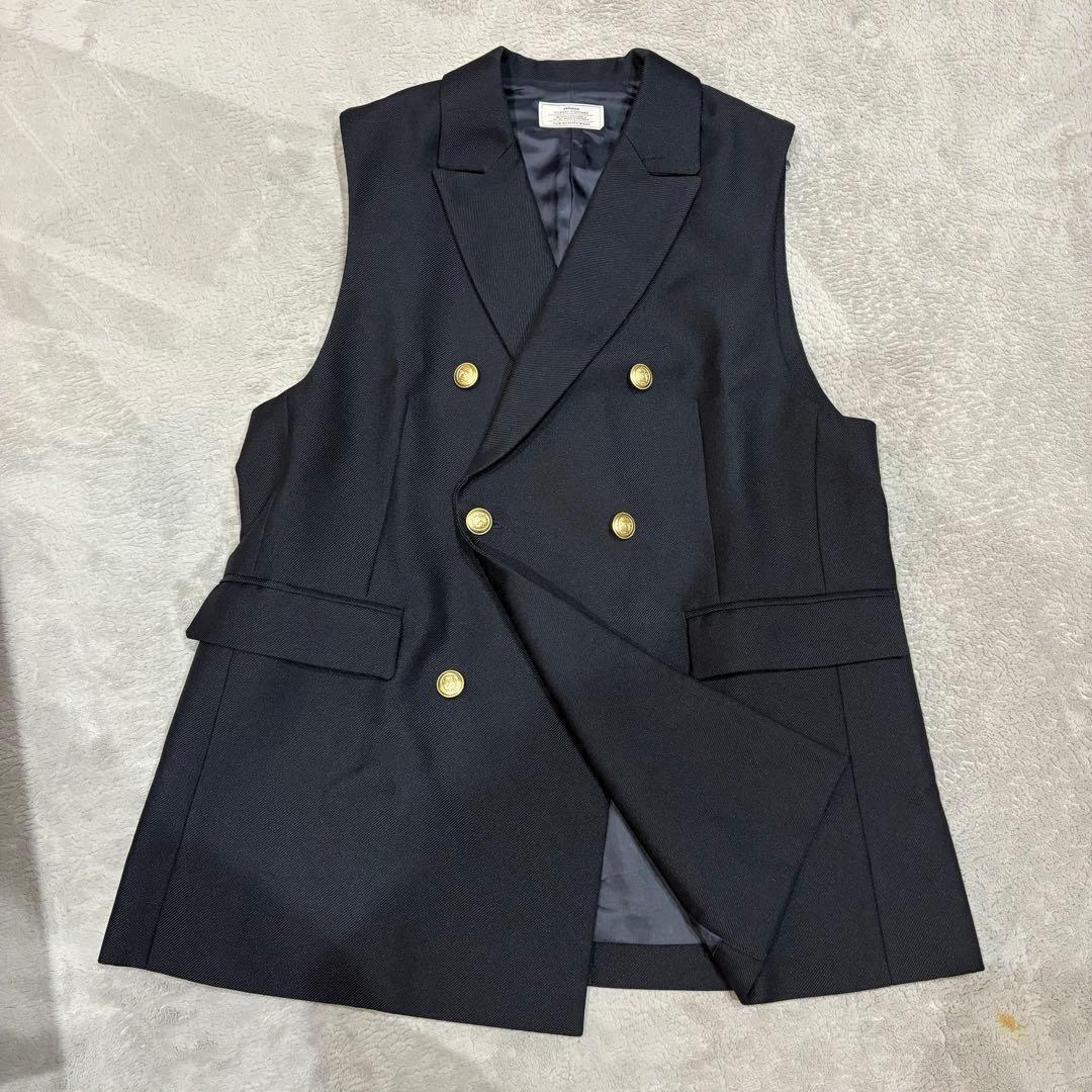 美品✨人気✨ジャーナルスタンダードレリューム　T/Wギャバネイビージレ　ベスト