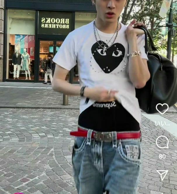 M正規品PLAY COMME DES GARÇONSスタッズハート Tシャツ M