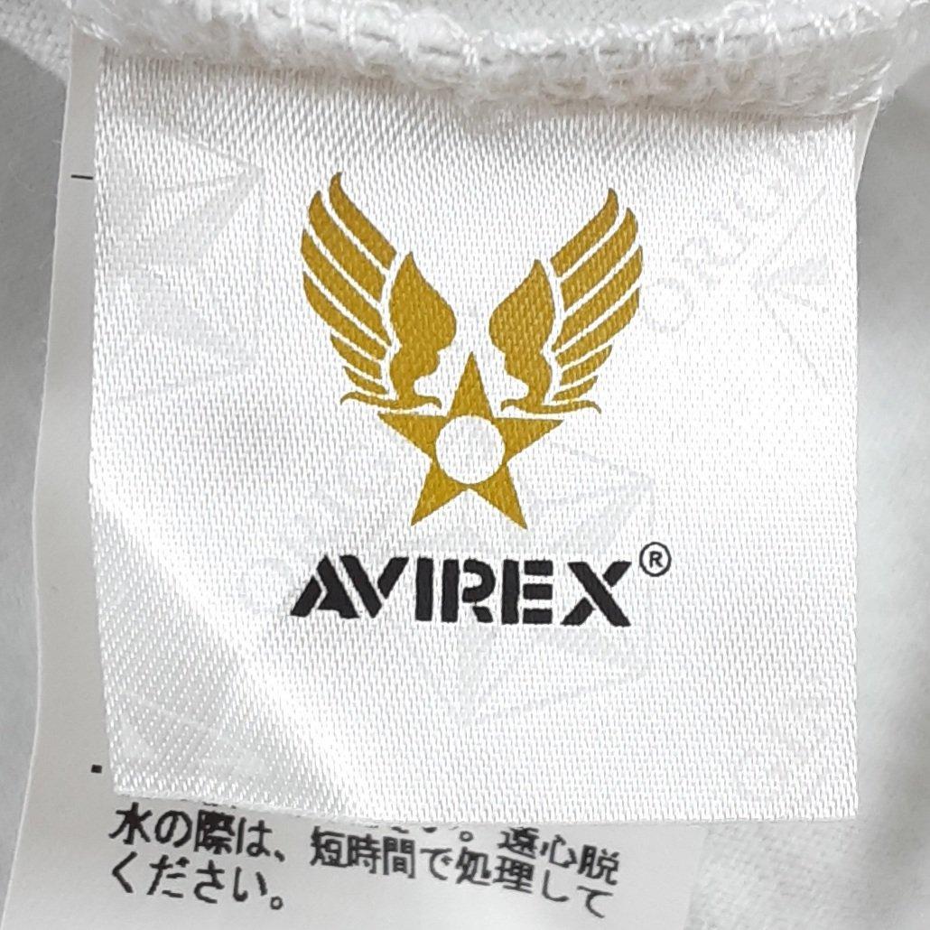 美品◎AVIREX アヴィレックス 長袖Tシャツ ロンT カモフラ柄 ワッペン