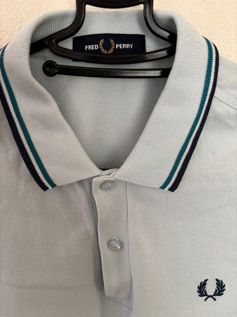 FRED PERRY ポロシャツ 半袖　ライトブルーM3600