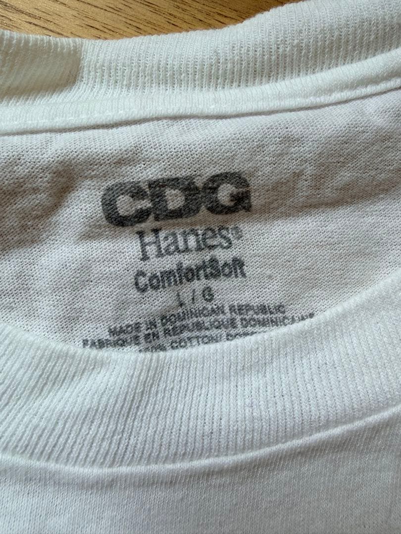 CDG ホワイト Hanes3パック Tシャツ Lサイズ