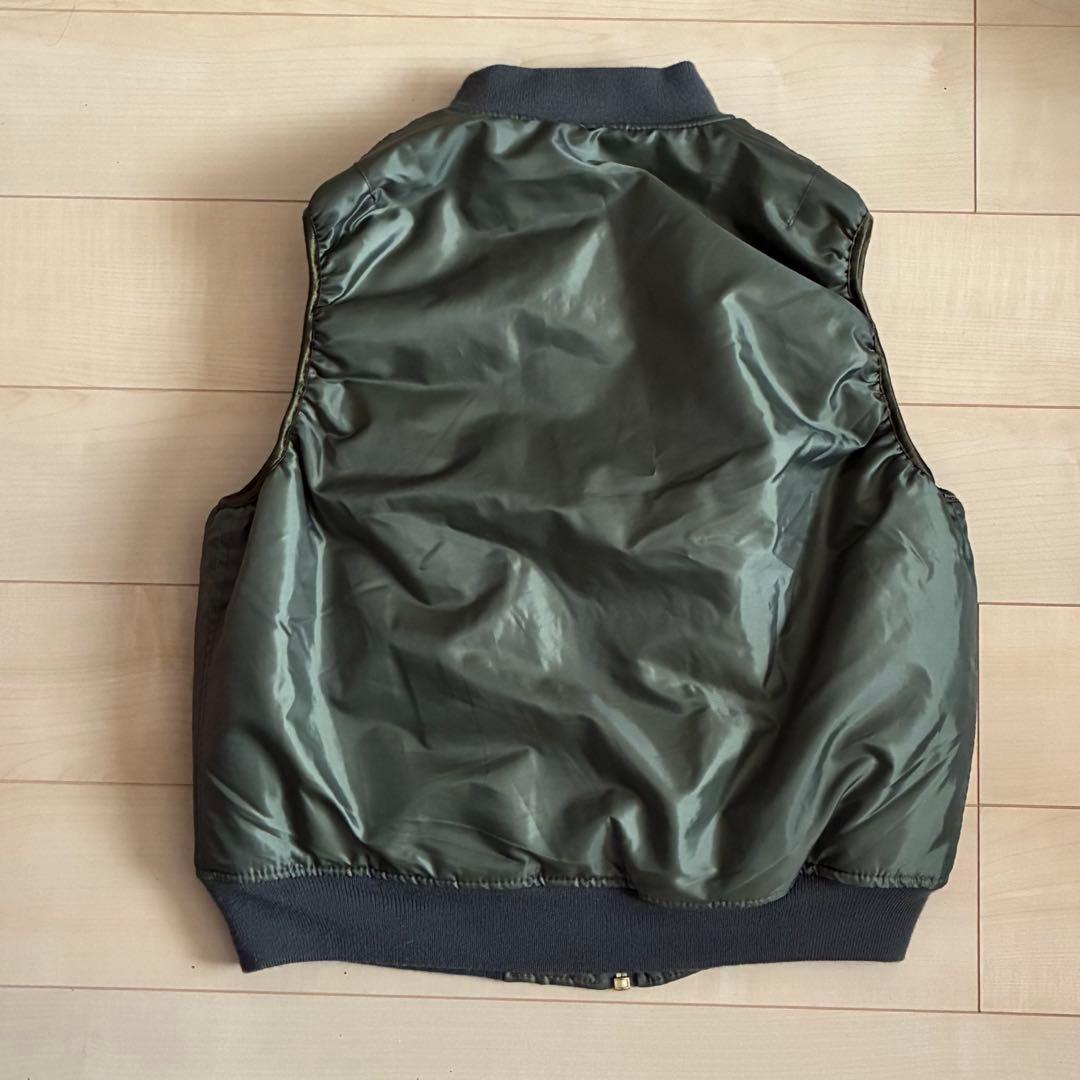 トップス thrifty look MA-1 reversible VEST