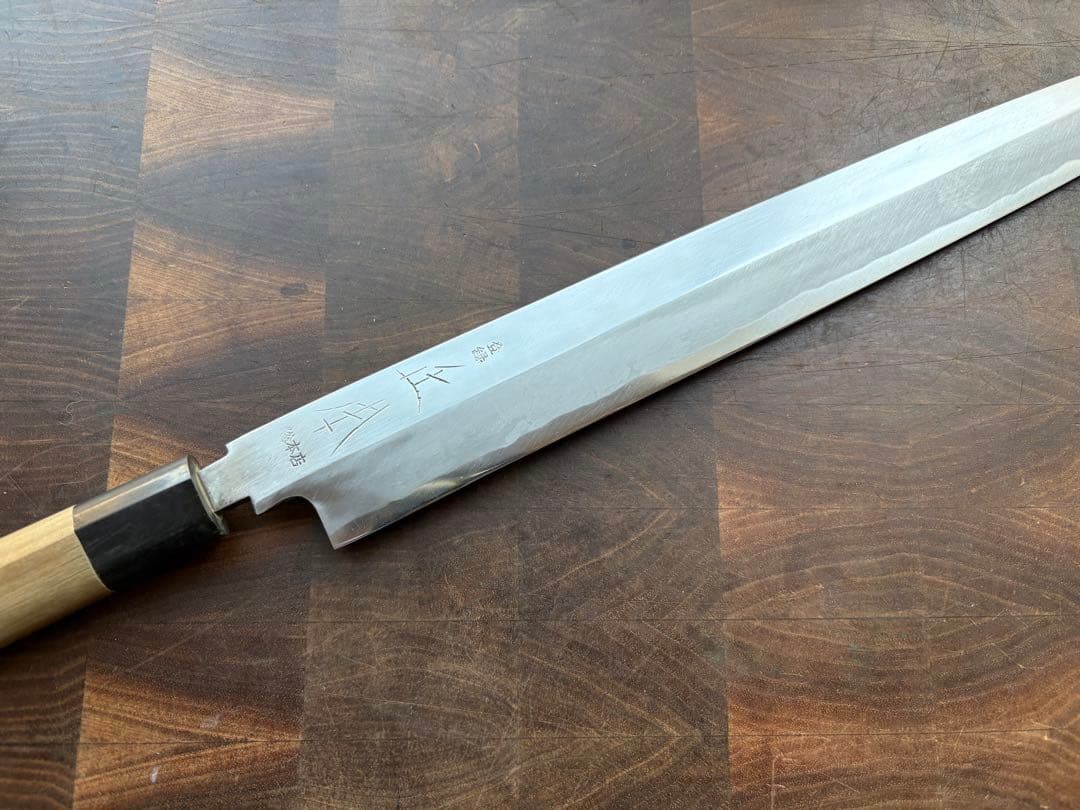 正本総本店　玉白鋼　切付　柳刃　300mm 尺　包丁　和包丁　研ぎ済　水牛柄