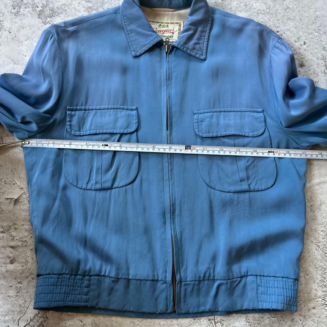 50s Campusレーヨンギャバジンジャケット ギャバジャン 38