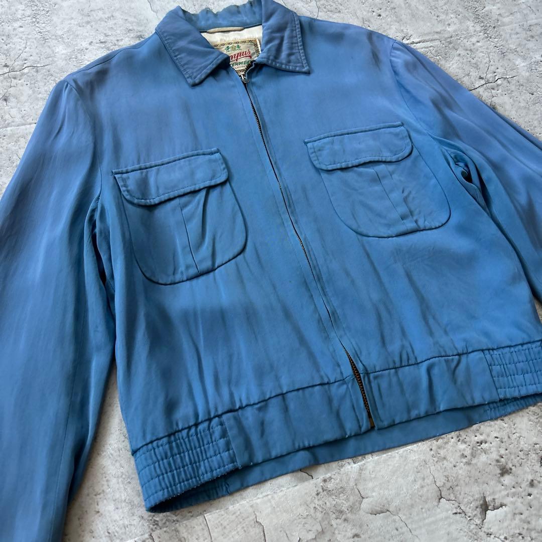 50s Campusレーヨンギャバジンジャケット ギャバジャン 38