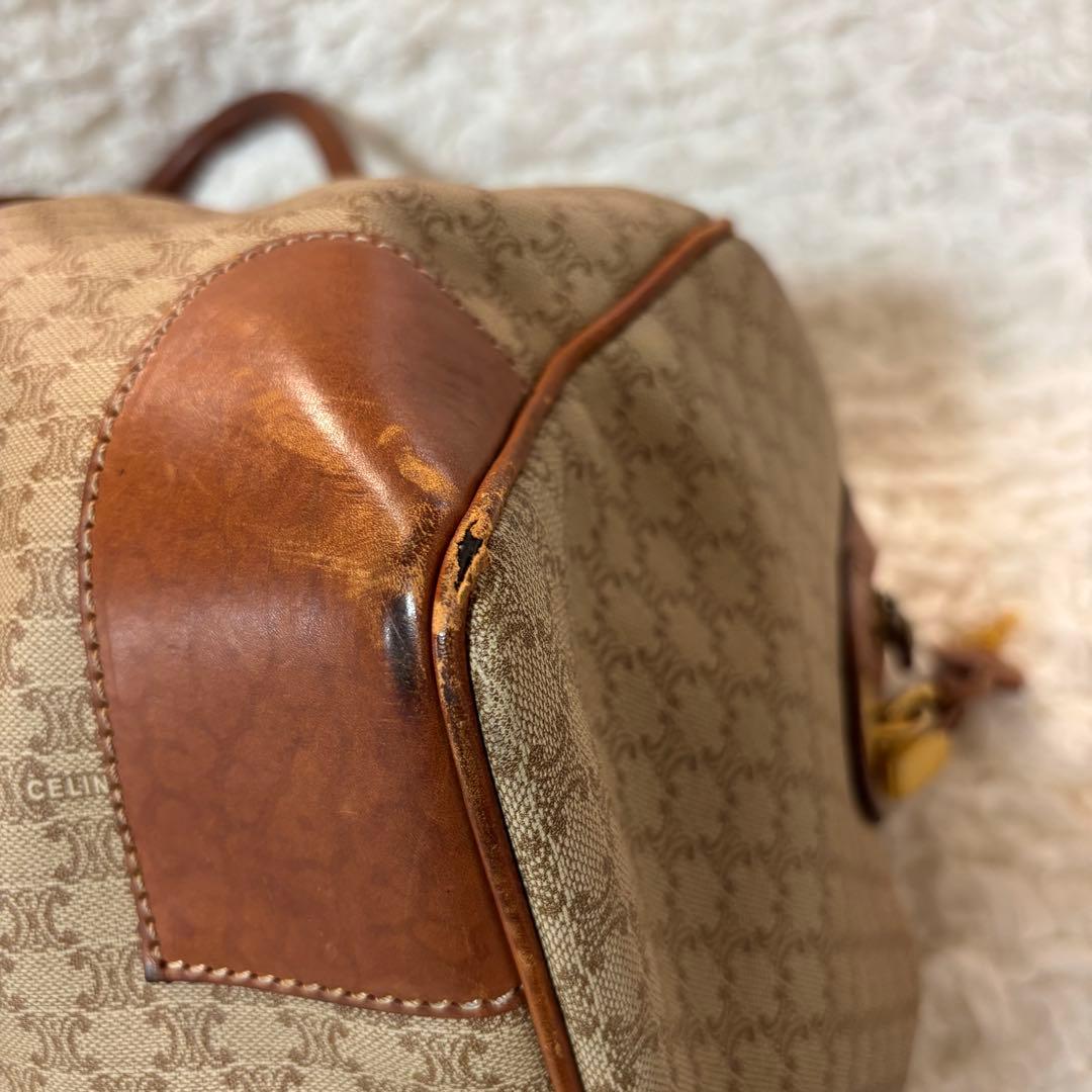 【CELINE】セリーヌ マカダムボストンバッグ ヴィンテージホワイトトリオンフ