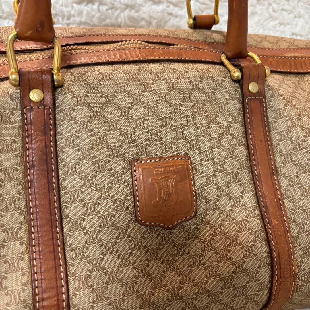 【CELINE】セリーヌ マカダムボストンバッグ ヴィンテージホワイトトリオンフ