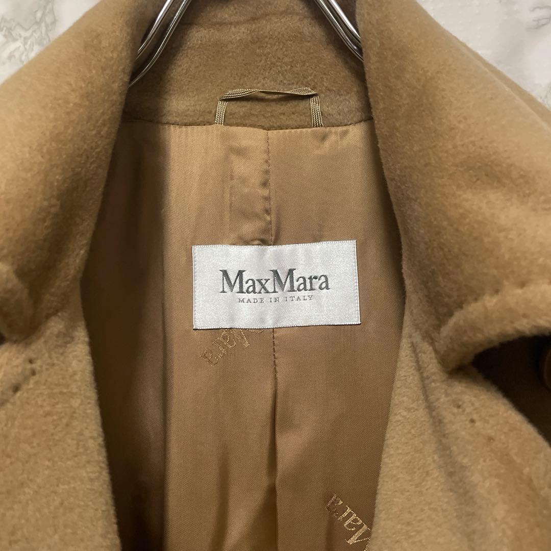 極上品　Max Mara デザインロングコート　カシミヤ混合　ガウン　イタリア製
