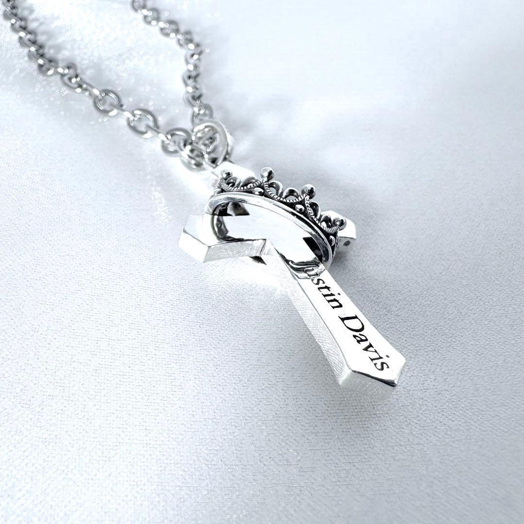 ジャスティンデイビス CROSS CROWN STONE ネックレス SV925