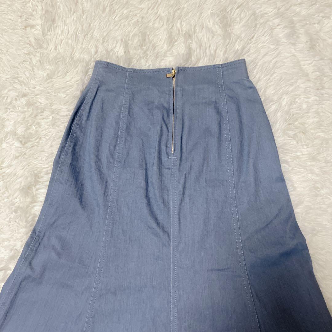 美品 25SS ANAYI デニムライクマーメイド スカート 34 サックス