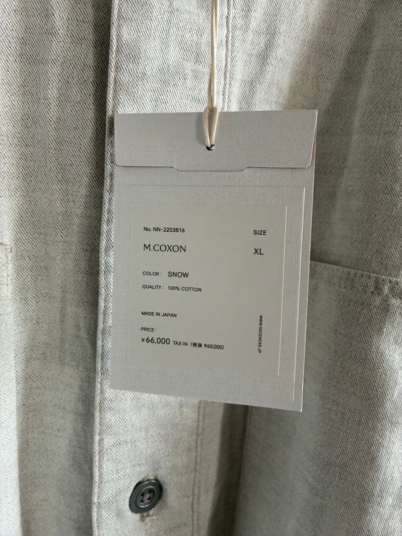 貴重　新品　niceness m.coxon XL デニムジャケット　シャツ