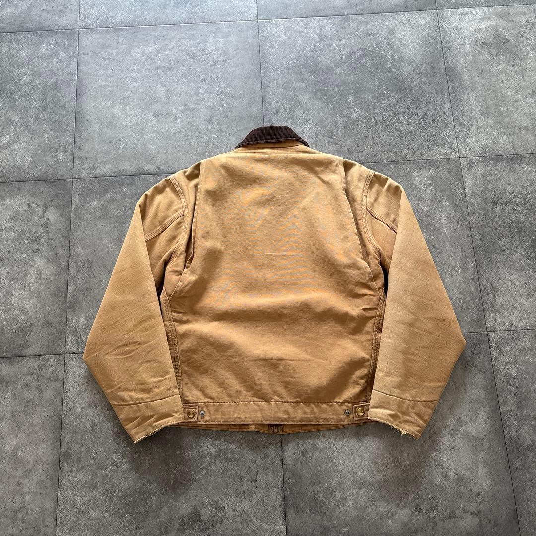 carhartt デトロイトジャケット　ブラウン　usa製 フェード　希少サイズ
