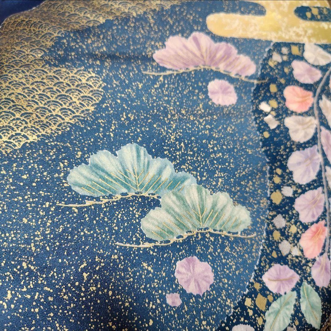 SALE中☆振袖フルセット(6点)成人式・金銀彩加工・金駒刺繍・たたき染め・舞蝶
