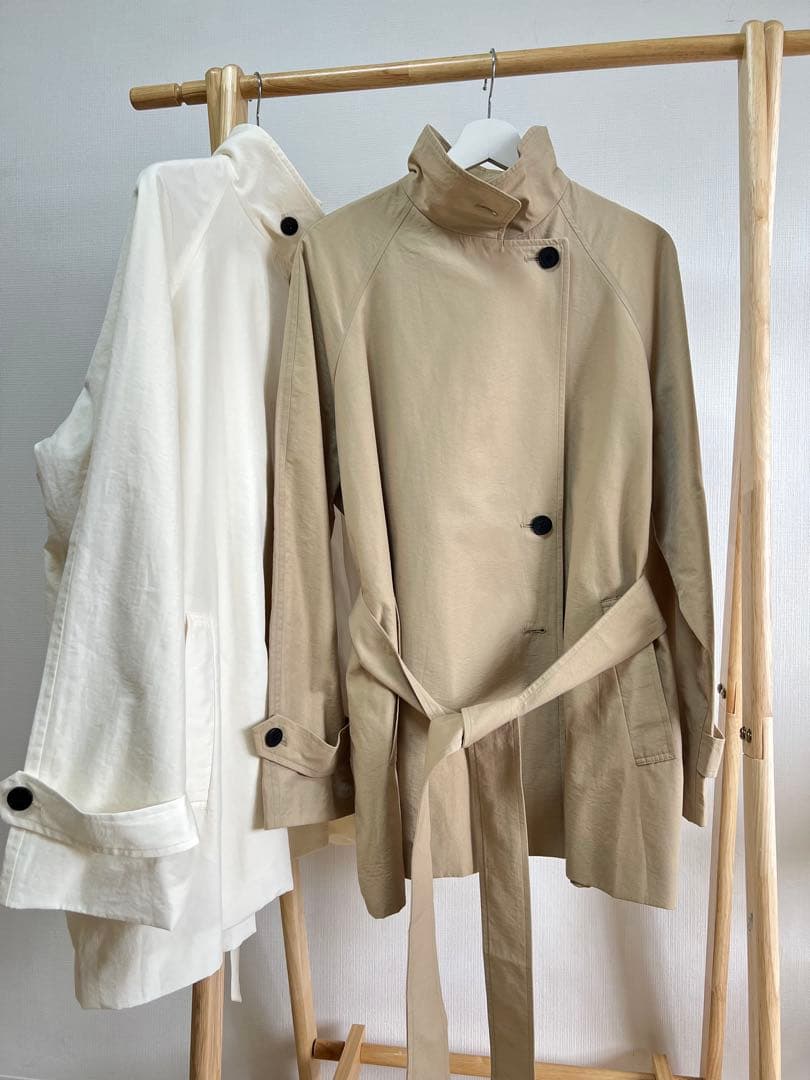 新品 TODAYFUL * Spring Short Trench エクリュ白