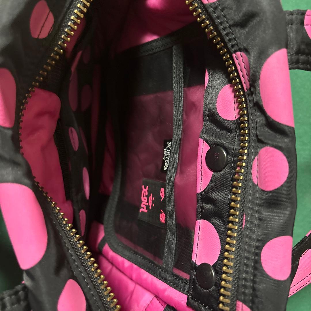 限定品PORTER ポーターX-girl 草間彌生 ボストンバッグ 水玉 ピンク